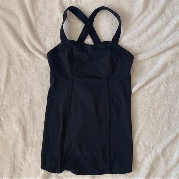 lululemon athletica Tops - Lululemon Athletica black crisscross tank 2